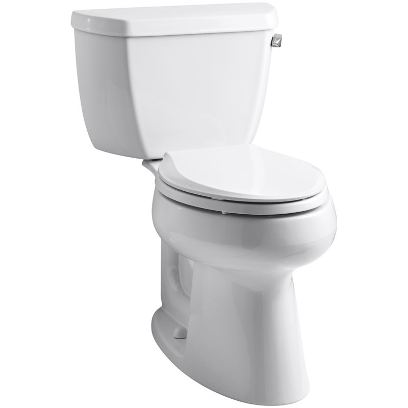 Highline 1 GPF Water Efficient Elongated Two -Piece toilet (Seat Not Included), White, Right-Hand