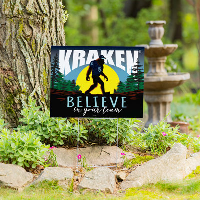 Seattle Kraken Yard Sign, Bigfoot