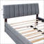 Lit plateforme tapissier avec lit gigogne double Teddy