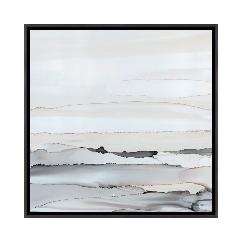 « Sunembrasshorizons I » par Carol Robinson, reproduction d’art, Toile avec cadre noir patiné, Pas de tapis