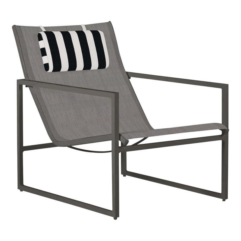 Serenata Sling Easy Lounge Chair, Gray/Gray Sling, No Welt, Perigold Replay Taupe