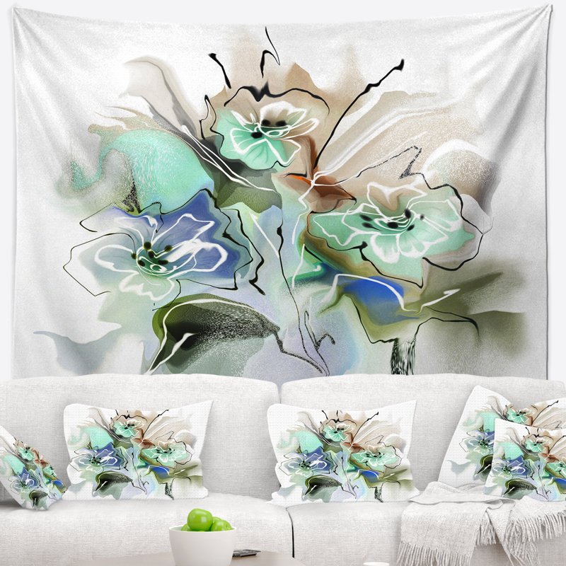 Tapisserie aquarelle texturée, H 68 po x l 80 po