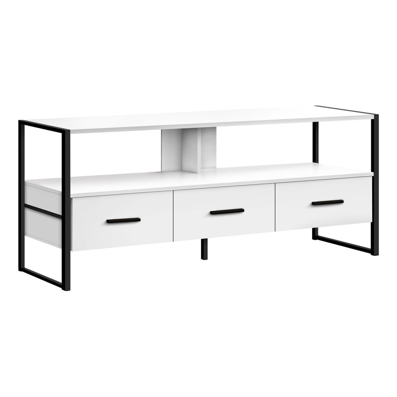 Meuble télé pour téléviseur Aja, Blanc