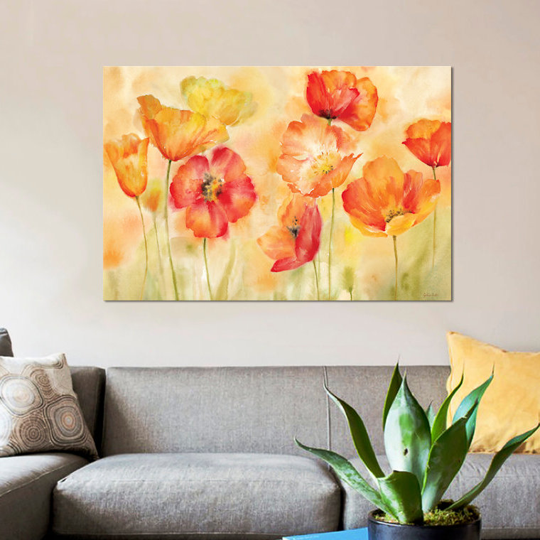 « aquarelle landscape », impression sur toile, H 8 po x l 12 po x P 0,75 po, Pas de tapis, Toile tendue