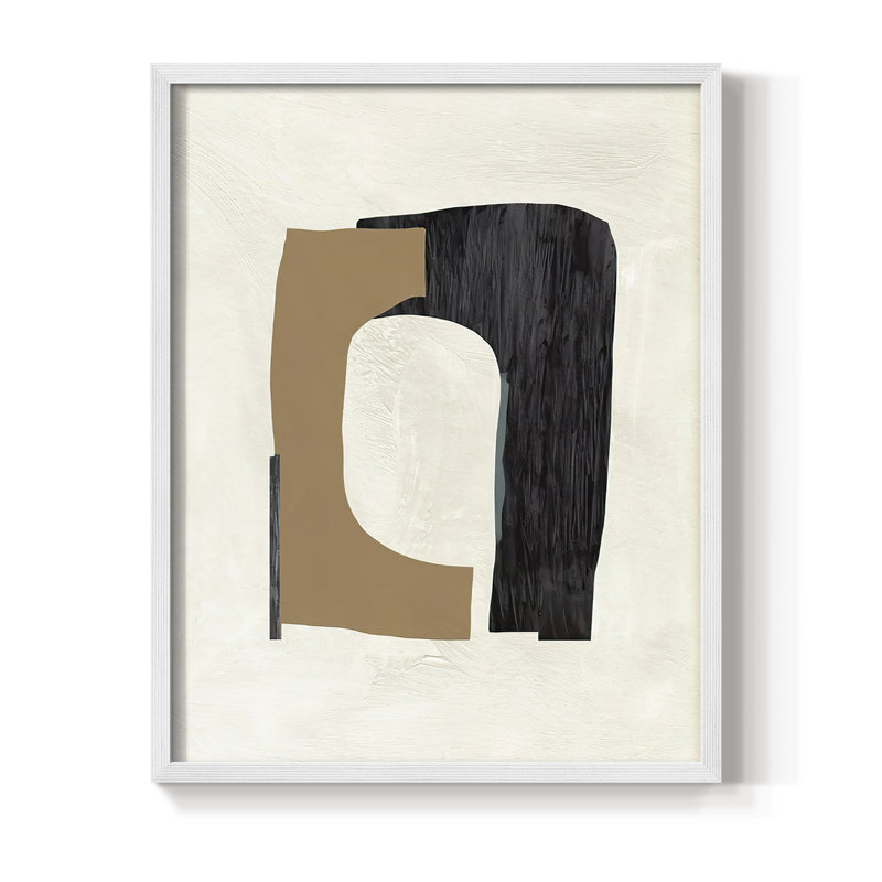 «Cardboard Cutouts I», reproduction encadrée - bois massif, Blanc, H 14 po x l 11 po