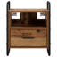 40 cm W Galvanised Steel Bedside Table-350445403