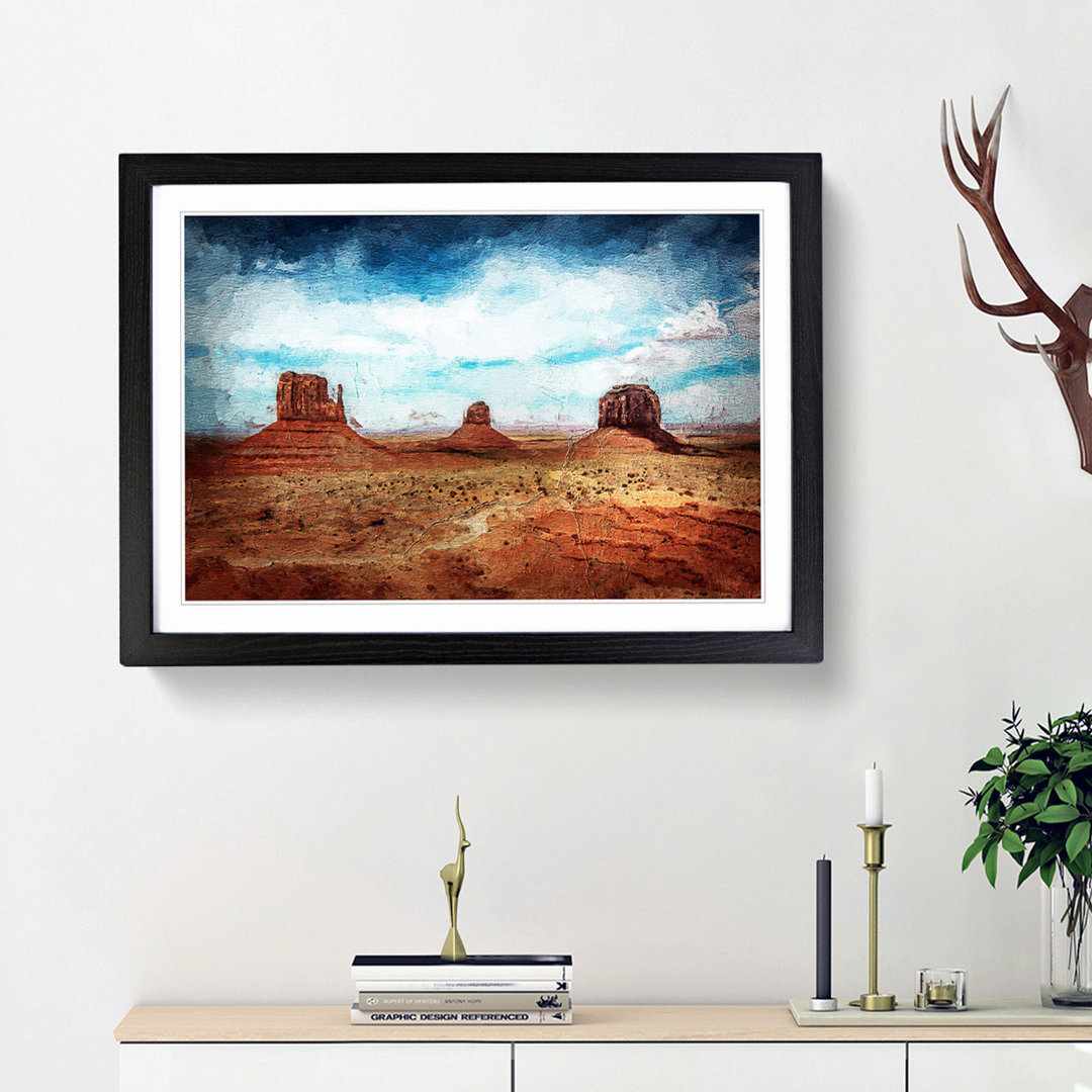 Monument Valley in Navajo Tribal Park - Picture Frame Painting Print