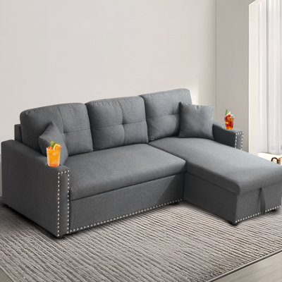 Motha L-Shaped Sleeper Sectional with Storage