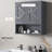 Bathroom Wardrobe, Gray Wall Mounted With Adjustable Shelving For Organized Storage Cabinet, Open Shelf And Inner Shelves Organization