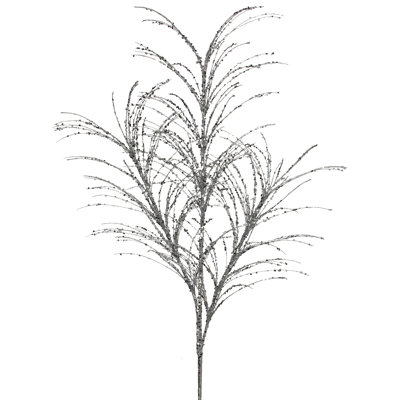 34"Glitter/Sequin Pampas Grass Spray
