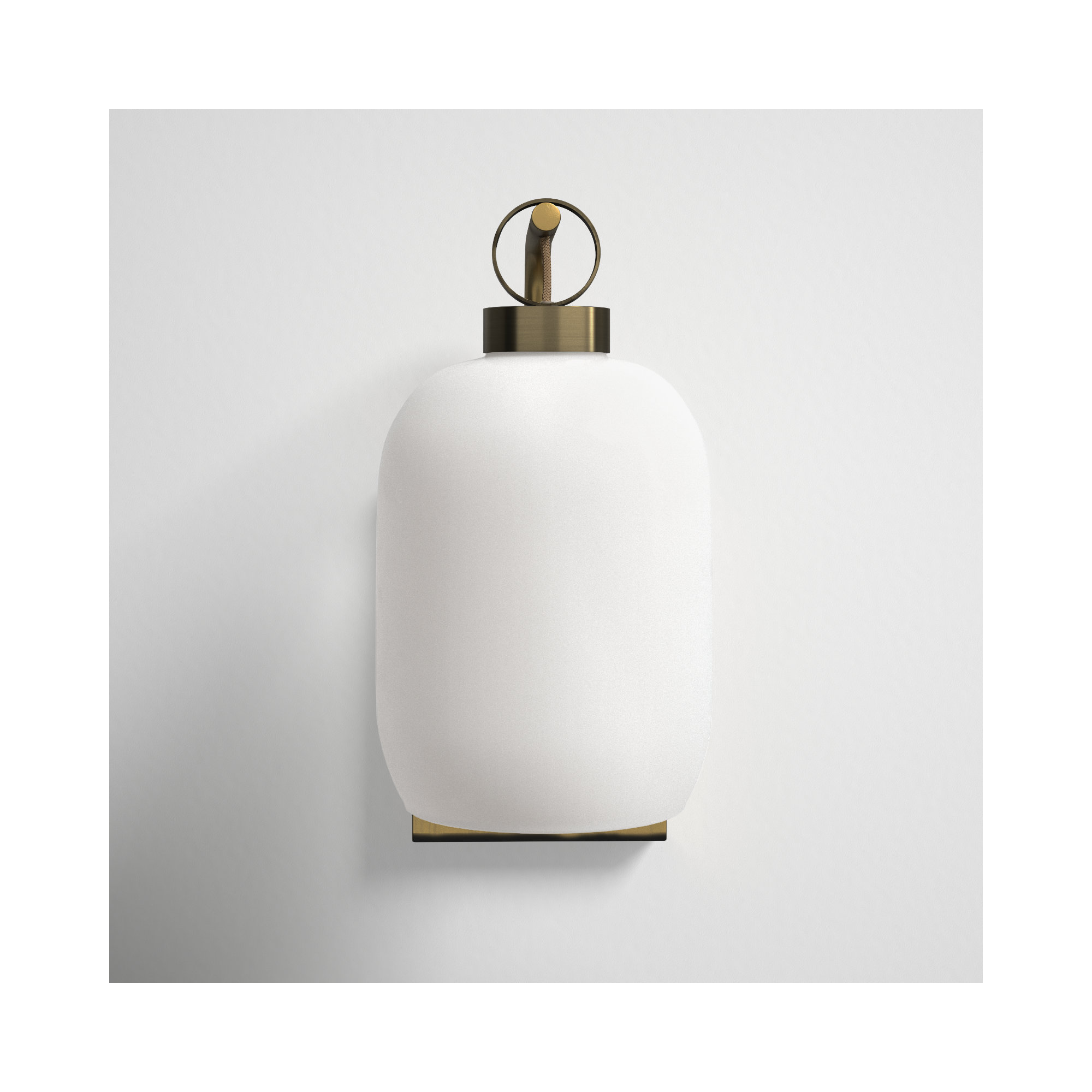 Falan Single Light Glass Solid Brass Dimmable Armed Sconce