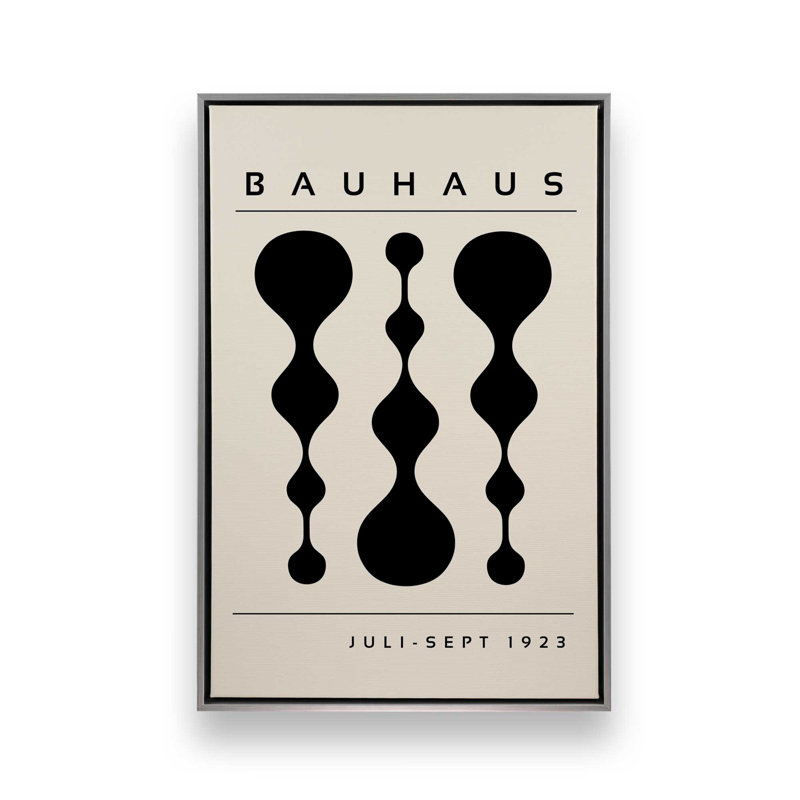 Bauhaus à géométrie liquide, Cadre flottant en chrome poli, H 36,75 po x l 24,75 po x P 1,75 po