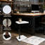 Table de bout en forme de C avec plateau pivotant à 360 ° et hauteur réglable, table d'appoint mobile avec roulettes verrouillables pour le salon, la chambre à coucher et les petits espaces