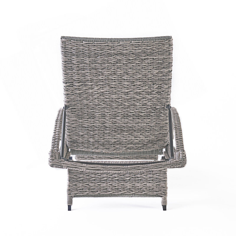 Ensemble de 2 chaises longues en osier