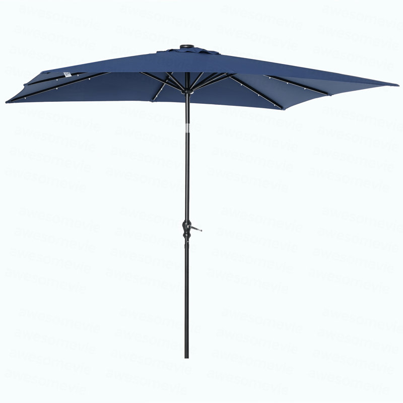 Parasol solaire Sun, parasol de patio éclairé, Bleu