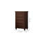 Commode d'appoint simple en bois de rose jaune rétro