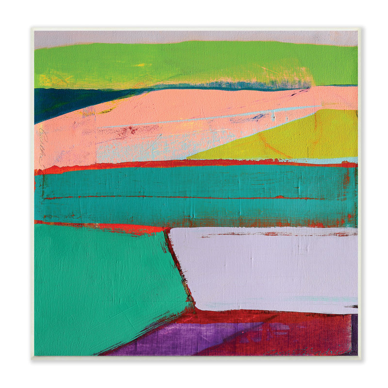 Radiant abstrait - peinture sur toile, Plaque murale, H 12 po x l 12 po x P 0,5 po