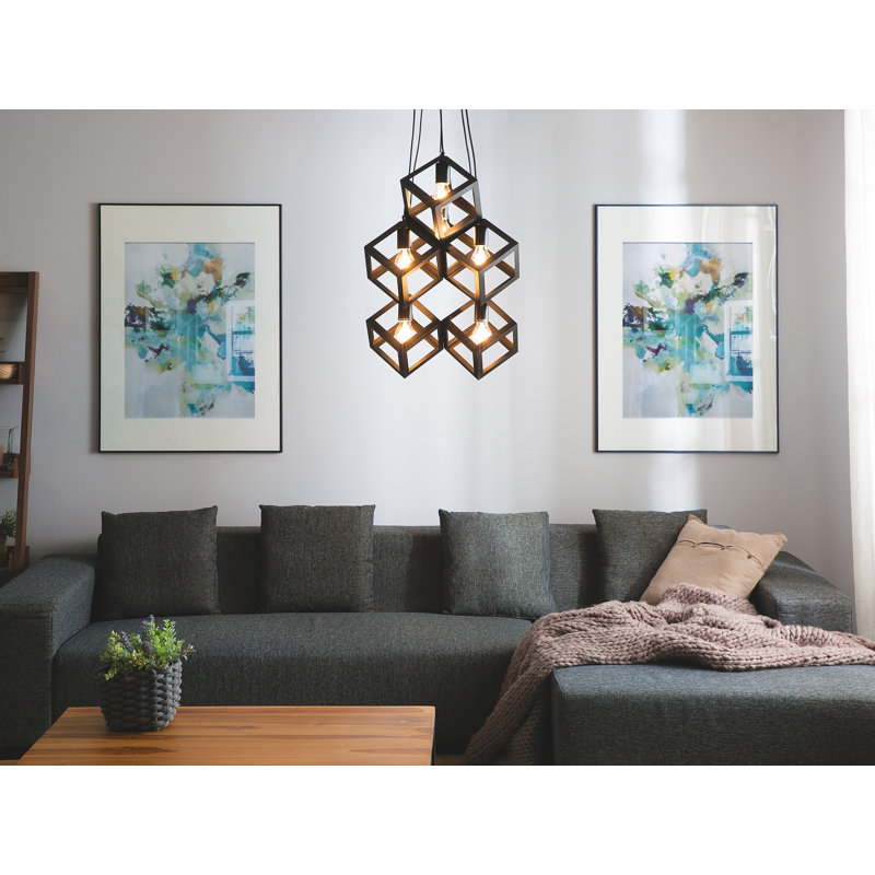 Ganado 6 - Light Black Cluster Pendant