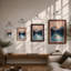 Mountains At Sunrise Scandinavian - Print-932257449-932257452