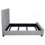 Lit plateforme tapissier - Tête de lit capitonnée et conception à profil bas, base de lit en tissu doux, mobilier de chambre contemporain