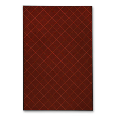 Tapis tissé à carreaux rouge Mosso
