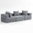 Modular 3-Seat Sectional Sofa, All-Foam Deep-Seat Couch-1141742908