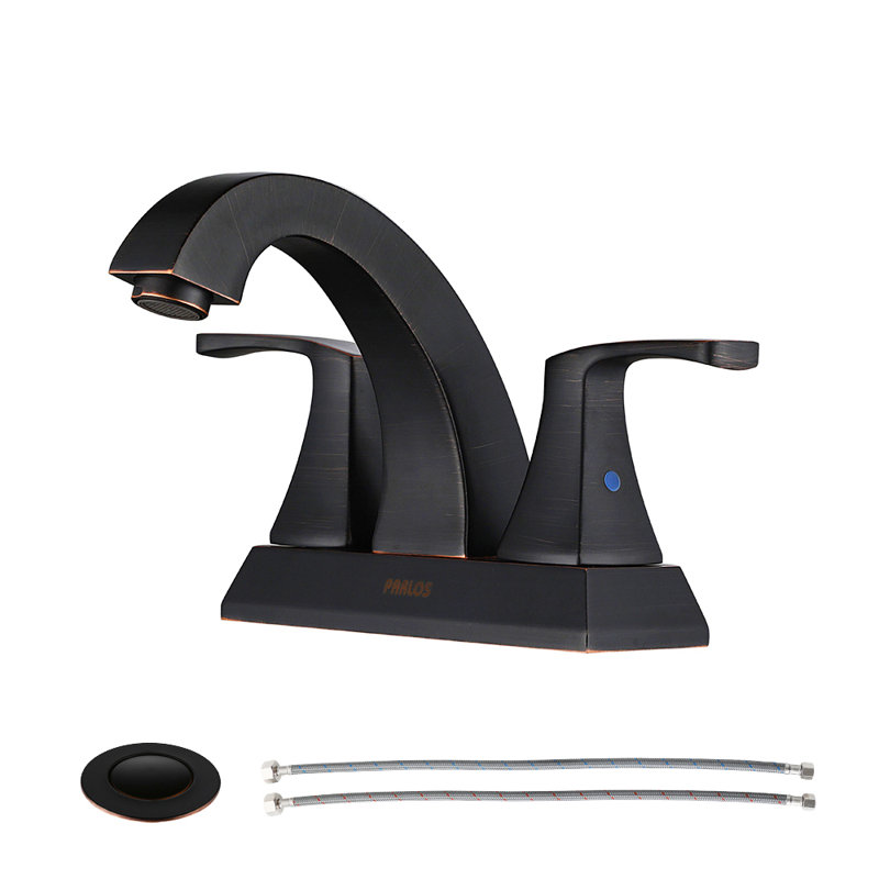 Centerset 2-Handle Bathroom Faucet with Drain Assembly, Oil Rubbed Bronze