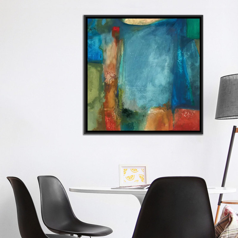 " Meeting Point " by PI Studio, 18" H x 18" W x 1.5" D, Black Framed Canvas, No Mat