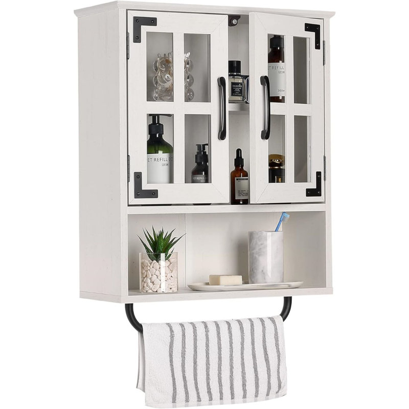 Armoire à pharmacie avec miroir fixe 15 "H 26,1" Daray