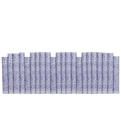 Decorative Books - Very Peri Damask Paper Wrapped Books - Purple Books By The Foot
