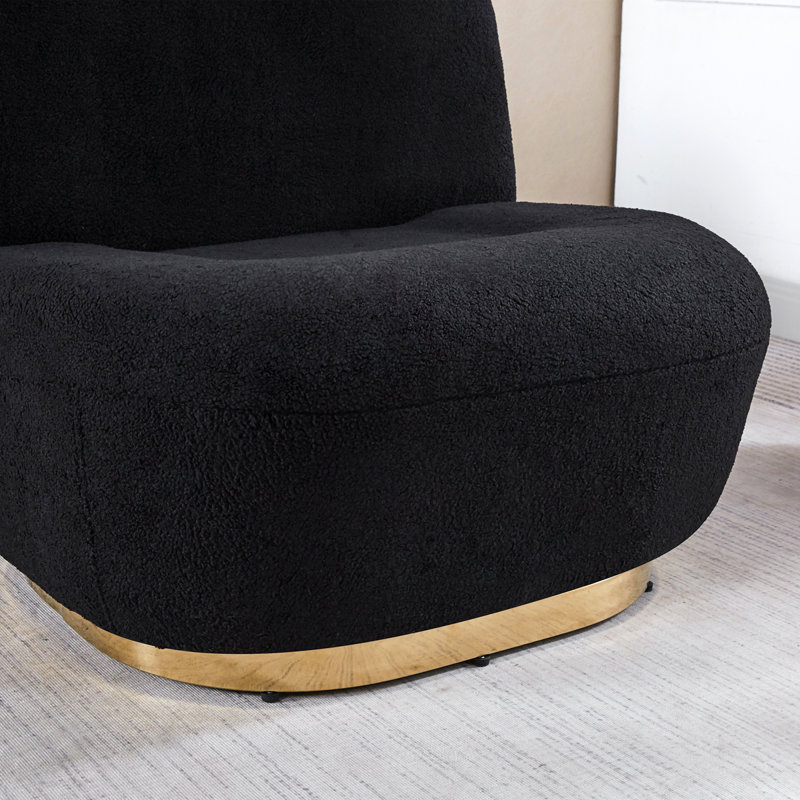 Chaise de bar pivotante, chaise de salon, chaise de chambre à coucher avec dossier ergonomique incurvé , Polyester noir
