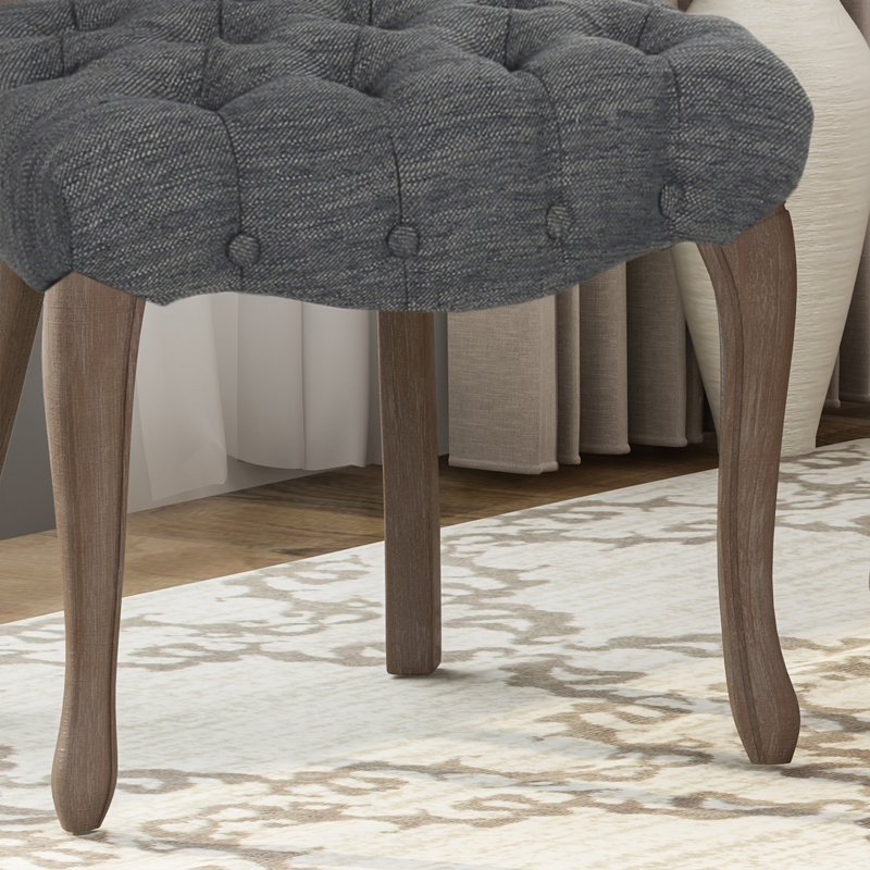 Richard Tufted Upholstered Parsons Chair, Charcoal