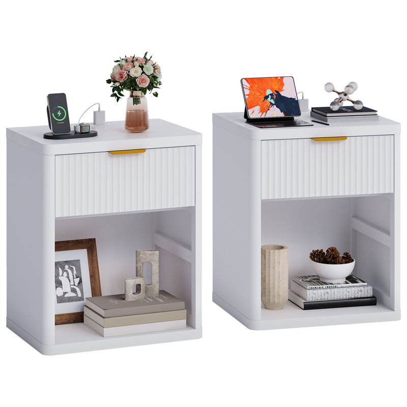 Bedside Table, White