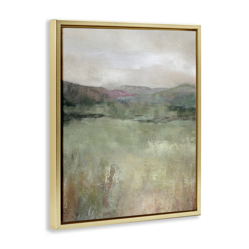 Cadre flottant Glimpse Of Spring, design par Carol Robinson, Cadre flottant métallique doré, H 21 po x l 17 po