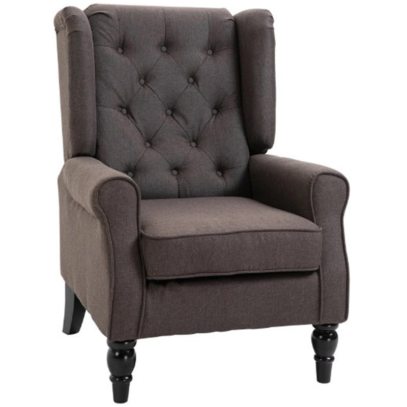 Button-Tufted Lounge Chair,Wingback Accent Chair