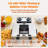 1800W 5.3QT Deep Fryer with 3 Frying Baskets, Adjustable Temperature, Lid with Viewing Window, Stainless Steel