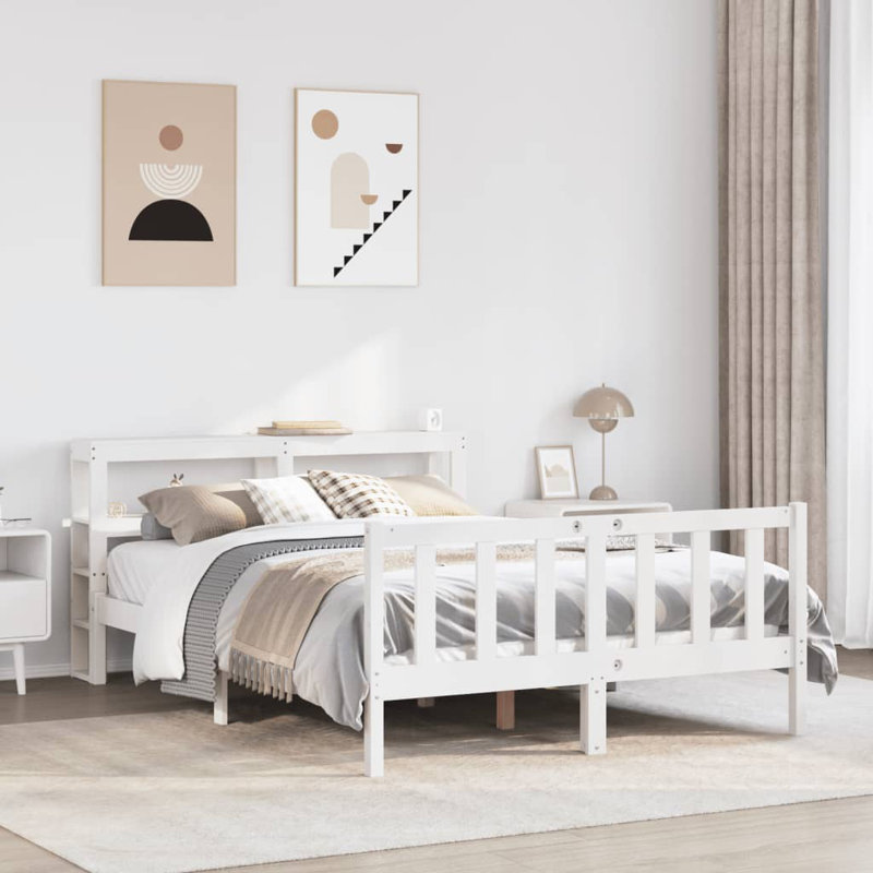 Bossier Solid Wood Storage Bed, Small Single (2'6), White
