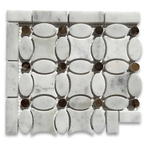 7" x 7" Marble Novelty Mosaic Wall & Floor Tile