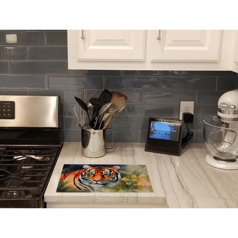 Tiger Glass Cutting Board Large