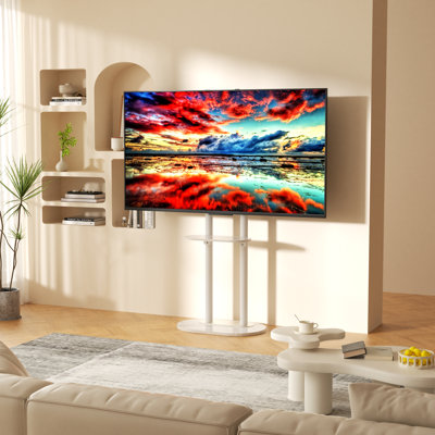 Tv Floor Stand For 40"-75" Height Adjustable Tv Mount by Latitude Run