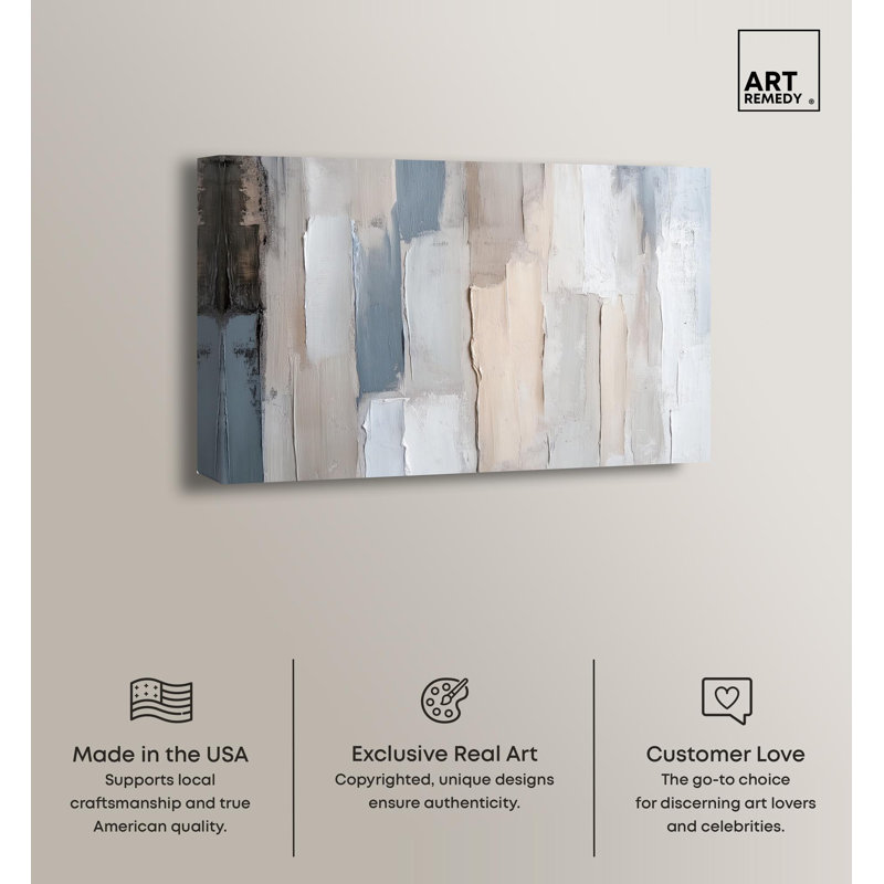 Soft Edges Abstract Geometric Canvas Art in 24" x 16"