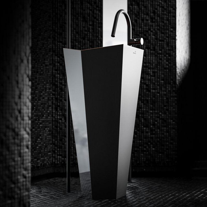 Mirage by Tonino Lamborghini Freestanding Sink, Black Mat
