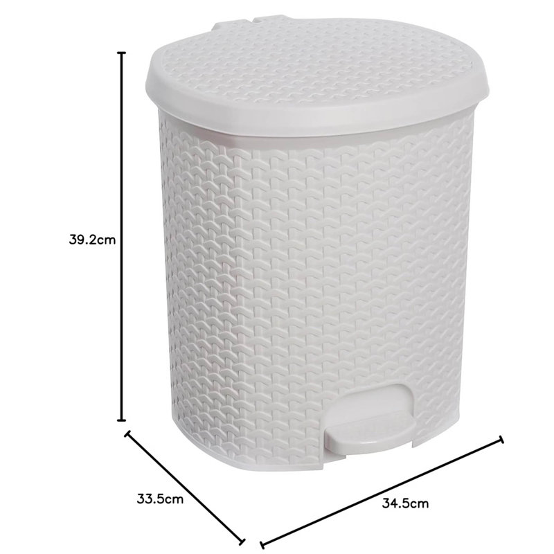 Pedal Waste Bin 21 Litre , White