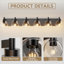 Applique murale pour salle de bain 6 lumières en verre mat noir mat pour miroir-95741605-95741606