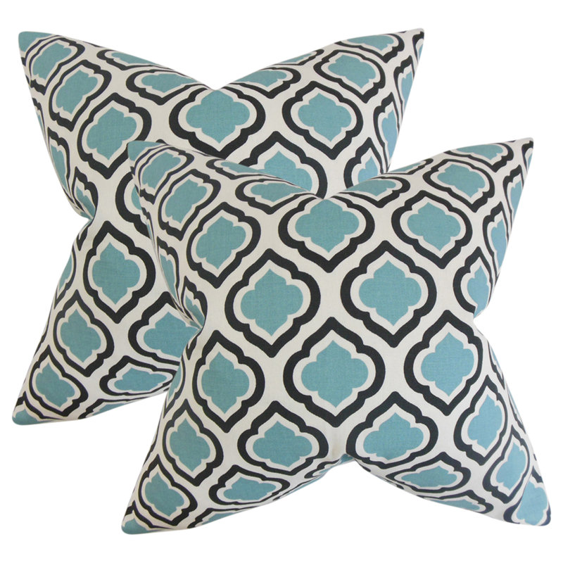 Square Pillow Cover & Insert, Blue