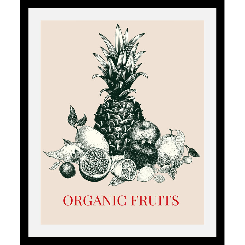 Organic Fruits - Single Picture Frame Print, 70cm H x 50cm W