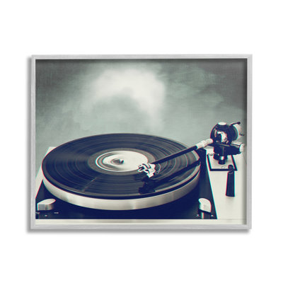 " Vintage Record Turntable Single Picture Frame " by Dirk Wüstenhagen