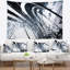 Tapisserie structurelle noire à art abstrait 3D-28504803