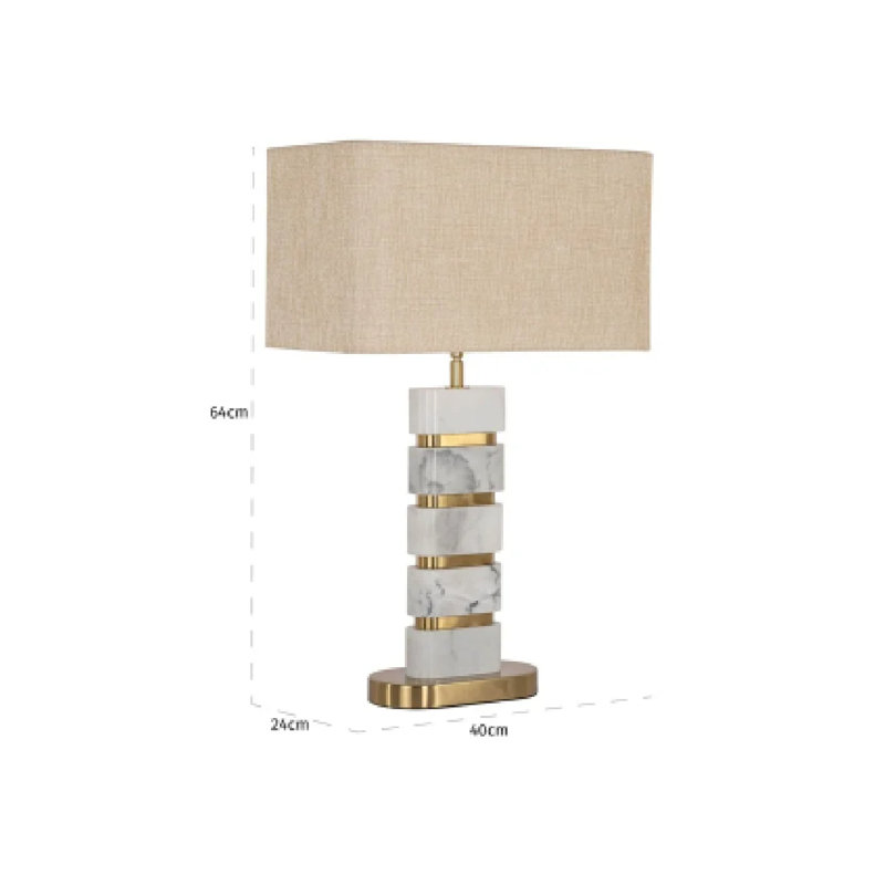 Table Lamp, White/Gold