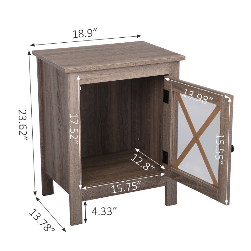 Youlia 18.9'' W Solid Wood Nightstand
